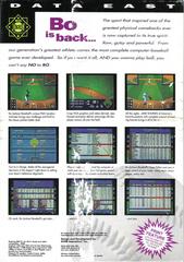 Back Cover | Bo Jackson Baseball PC Games