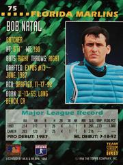 Rear | Bob Natal Baseball Cards 1994 Stadium Club Team Series