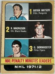 Penalty Min. Leaders [Wtsn, Mgnsn, Drnhfr] #268 Hockey Cards 1972 O-Pee-Chee Prices