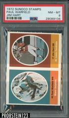 Jim Hart, Paul Warfield Football Cards 1972 Sunoco Stamps Prices