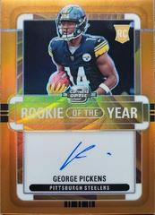 George Pickens [Rookie of the Year Autograph Orange] #ROY-GP Football Cards 2022 Panini Contenders Optic Rookie of the Year Prices