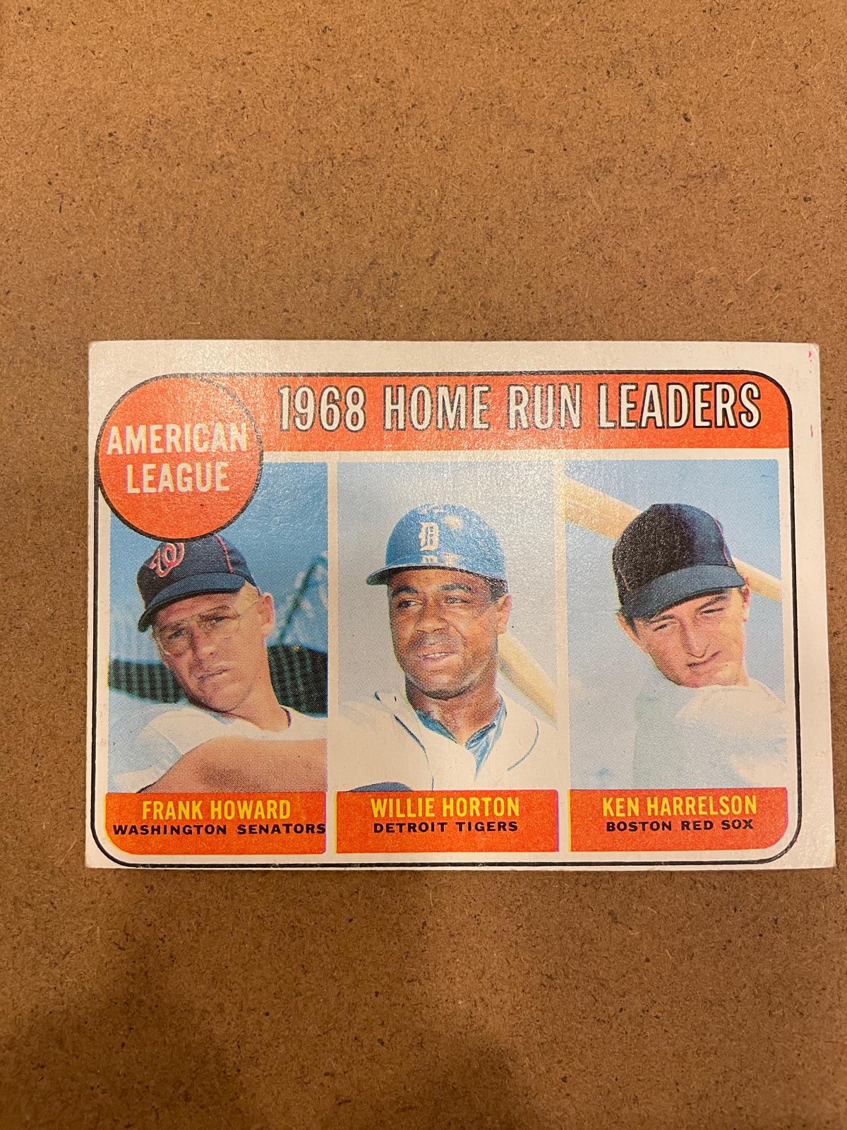 AL Home Run Leaders [Howard, Horton, Harrelson] Ungraded 1969 Topps