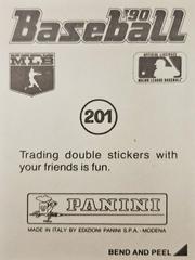 Back | Julio Franco Baseball Cards 1990 Panini Stickers