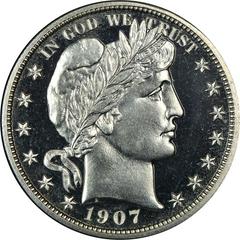 1907 [PROOF] Coins Barber Half Dollar Prices
