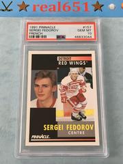 Sergei Fedorov [French] #157 Hockey Cards 1991 Pinnacle Prices