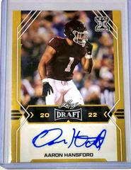 Aaron Hansford [Gold] Football Cards 2022 Leaf Draft Autographs Prices