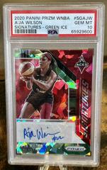 A'ja Wilson [Prizm Green Ice] #SG-AJW Basketball Cards 2020 Panini Prizm WNBA Signatures Prices