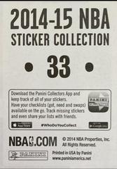Back | Carmelo Anthony Basketball Cards 2014 Panini Stickers