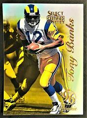 Tony Banks [Mirror Gold] #107 Football Cards 1996 Select Certified Prices