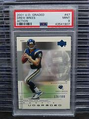 Drew Brees [Action] #47 Football Cards 2001 Upper Deck Graded Prices
