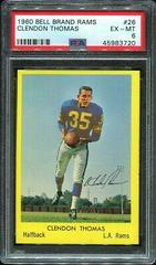 Clendon Thomas #26 Football Cards 1960 Bell Brand Rams Prices