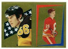 Mario Lemieux, Gary Suter [Foil] Hockey Cards 1986 O-Pee-Chee Sticker Prices