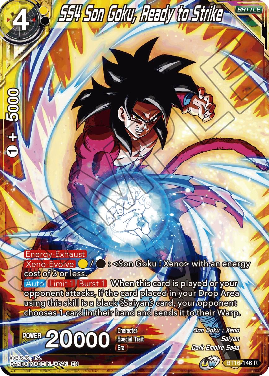 SS4 Son Goku, Ready to Strike BT16-146 Dragon Ball Super Realm of the Gods