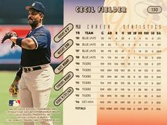 Rear | Cecil Fielder Baseball Cards 1997 Panini Donruss Team Set