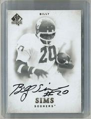 Billy Sims [Autograph] Football Cards 2012 SP Authentic Prices