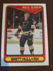 Brett Hull #195 Hockey Cards 1990 Topps Prices