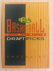 Checklist Basketball Cards 1993 Classic Draft Picks Prices