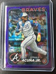 Ronald Acuna Jr. [Purple Holofoil] #1 Baseball Cards 2024 Topps Prices