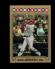 Ken Griffey Jr. [Gold] #UH119 Baseball Cards 2008 Topps Update & Highlights Prices