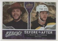 David Pastrnak [Gold] Hockey Cards 2021 Upper Deck MVP Before and After Prices