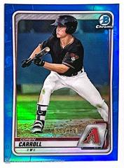 Corbin Carroll [Blue Refractor] Baseball Cards 2020 Bowman Draft Chrome Prices