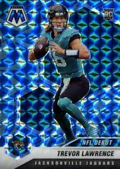 Trevor Lawrence [Reactive Blue Mosaic] Football Cards 2021 Panini Mosaic Prices
