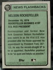 Nelson Rockefeller Back Of Card | Nelson Rockefeller Baseball Cards 2023 Topps Heritage News Flashbacks