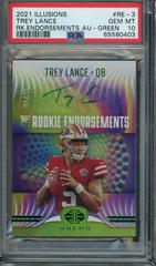 Trey Lance [Green] #RE-3 Football Cards 2021 Panini Illusions Rookie Endorsements Autographs Prices