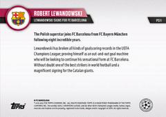 Back | Robert Lewandowski Soccer Cards 2022 Topps Now UEFA Champions League Preseason