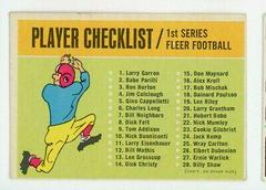 Checklist 1-88 Football Cards 1963 Fleer Prices