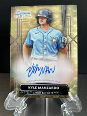 Kyle Manzardo [Gold Superfractor] #PA-KMA Baseball Cards 2022 Bowman Sterling Prospect Autographs Prices