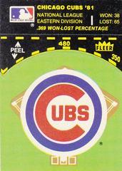Chicago Cubs #NNA Baseball Cards 1982 Fleer Team Logo Stickers Prices