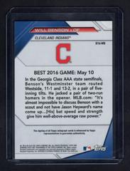 Back | Will Benson Baseball Cards 2016 Bowman's Best of 2016 Autograph