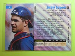 Reverse | Javy Lopez Baseball Cards 1994 Bowman Preview