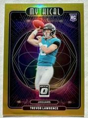 Trevor Lawrence [Gold] #MY-21 Football Cards 2021 Panini Donruss Optic Mythical Prices