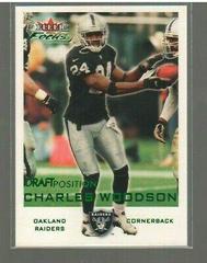 Charles Woodson [Draft Position] #62 Football Cards 2000 Fleer Focus Prices