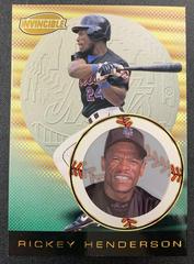 Rickey Henderson #95 Baseball Cards 1999 Pacific Invincible Prices