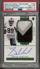 Bryan Edwards [Patch Autograph Green Jersey Number] #186 Football Cards 2020 Panini National Treasures Prices
