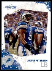 Julian Peterson #97 Football Cards 2010 Panini Score Prices