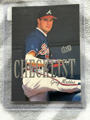 Checklist [Greg Maddux] #8 Baseball Cards 1996 Ultra Prices