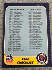 Checklist 197-291 Baseball Cards 1986 Fleer Prices