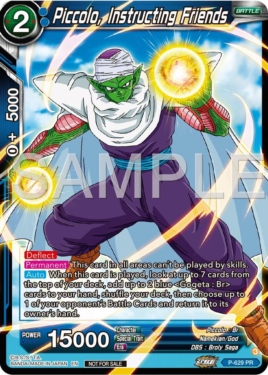 Piccolo, Instructing Friends [Zenkai Series Tournament Pack Vol.9] P-629 Dragon Ball Fusion World Promos