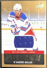 K'Andre Miller [Jersey] #DD-6 Hockey Cards 2021 Upper Deck Debut Dates Prices