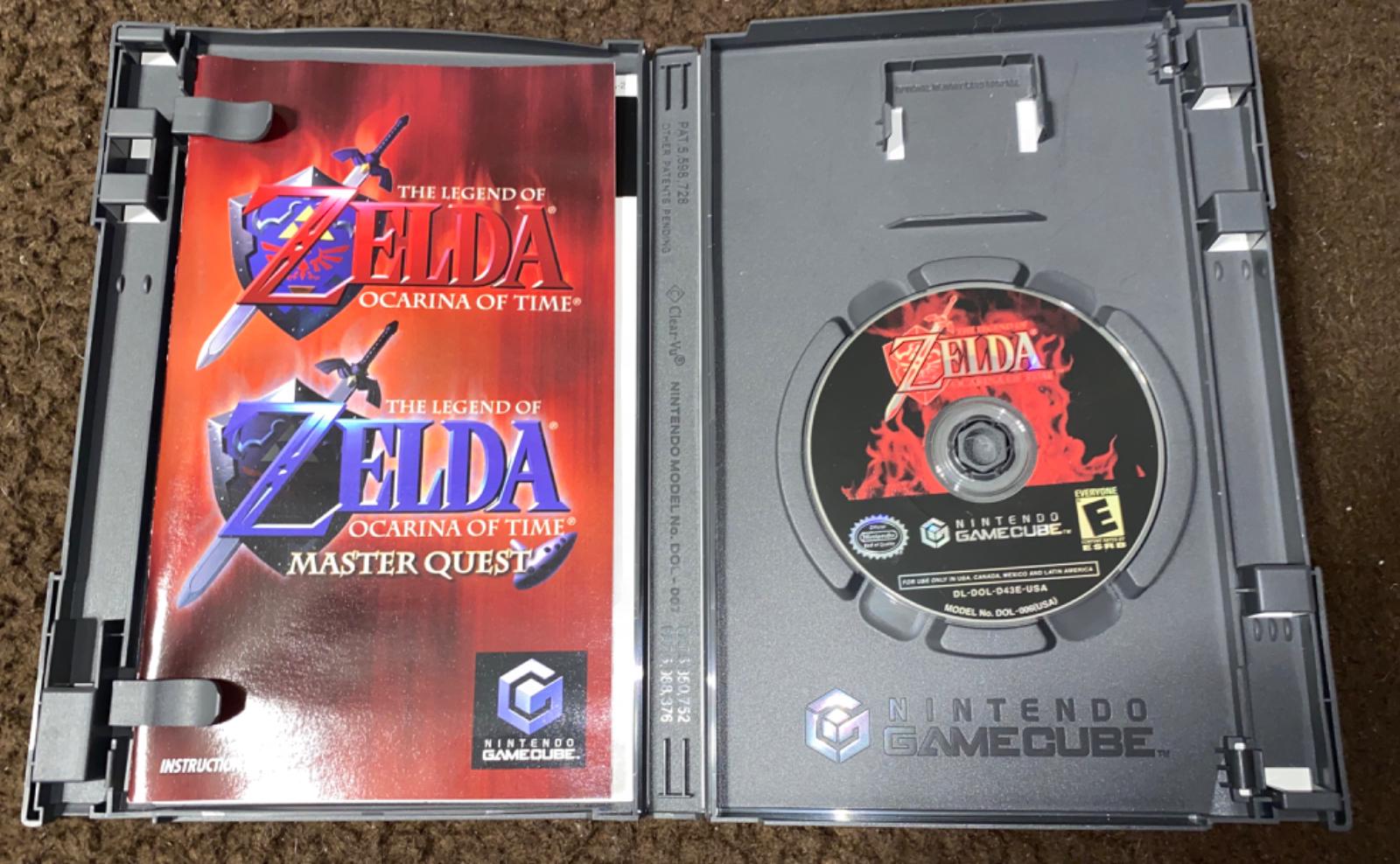 Zelda Ocarina of Time Master Quest Item, Box, and Manual Gamecube