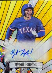 Wyatt Langford [Lava] Baseball Cards 2023 Bowman Draft Glass Autographs Prices
