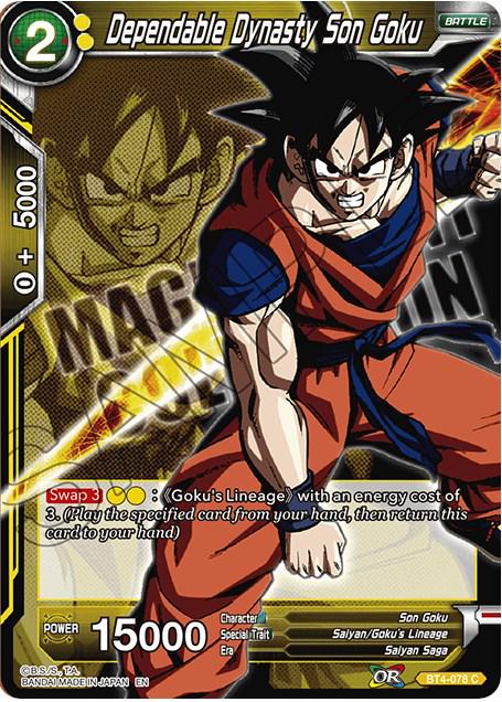 Dependable Dynasty Son Goku BT4-078 Dragon Ball Super Magnificent Collection Forsaken Warrior