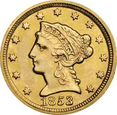 1853 D Coins Liberty Head Quarter Eagle Prices