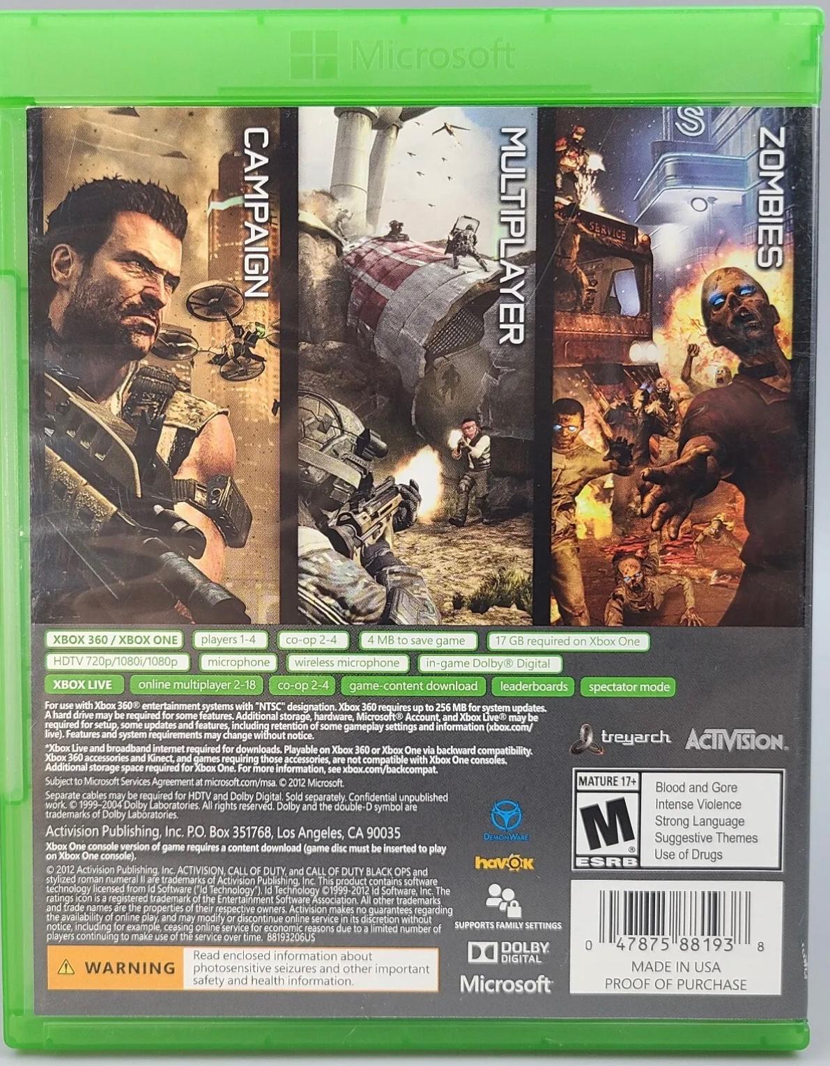 Call of Duty: Black Ops II Prices Xbox One | Compare Loose, CIB & New ...