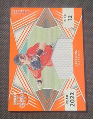 Jace Jung [Orange] Baseball Cards 2022 Panini Elite Extra Edition First Round Materials Prices