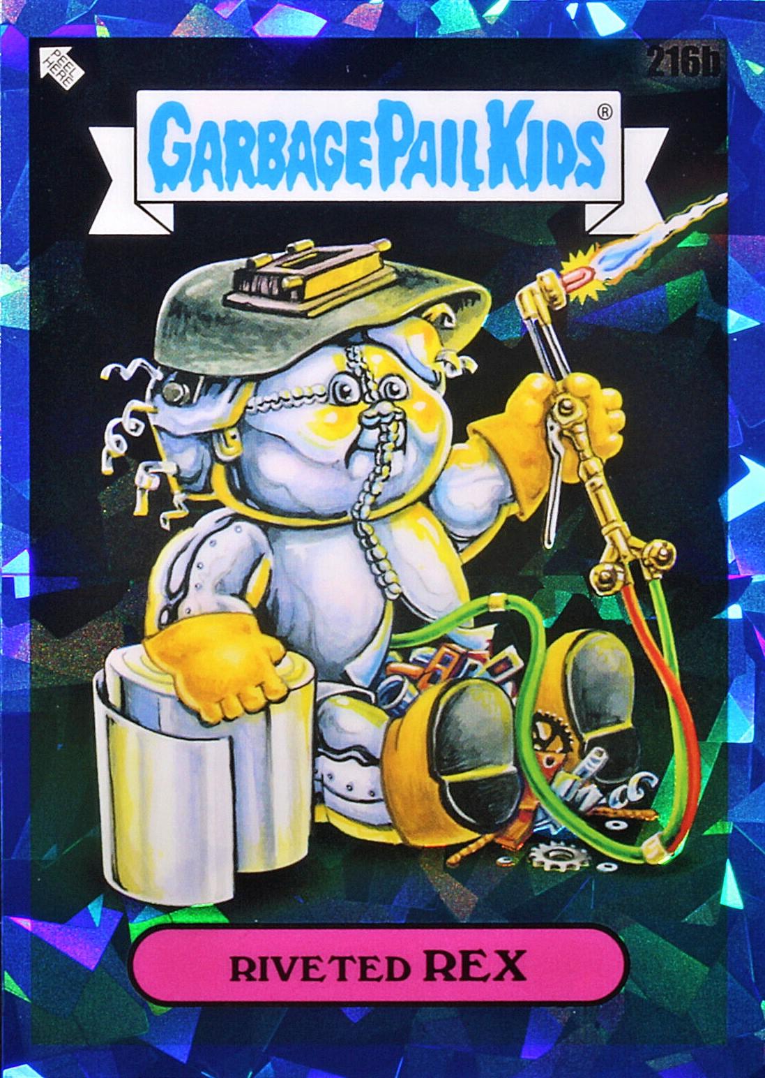 Riveted REX #216b Garbage Pail Kids 2022 Sapphire